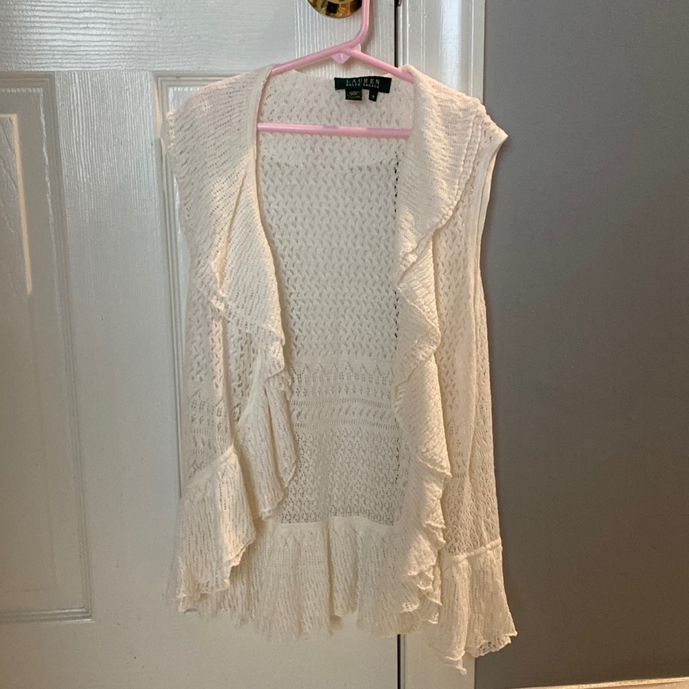 sleeveless sweater/cover up